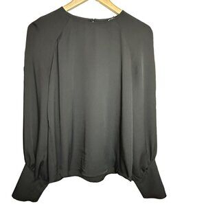 Express Long Sleeve Button Cuff Blouse Black Career Office Women's‎ Size Small